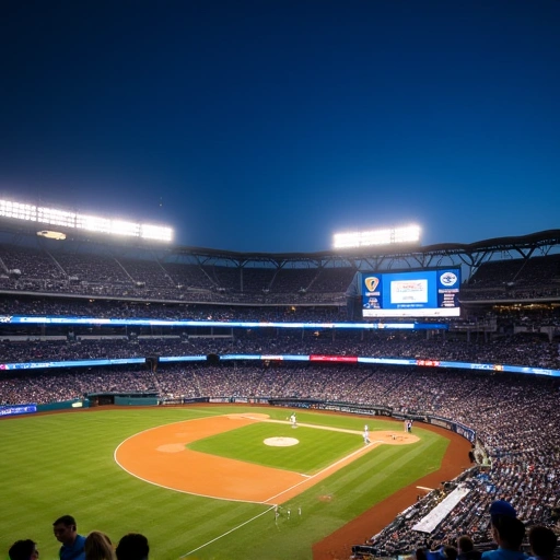 Dodger Stadium in Los Angeles for Rangers vs Dodgers game
